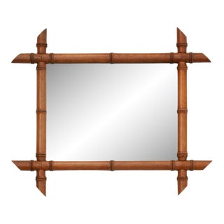 French Faux Bamboo Mirror For Sale