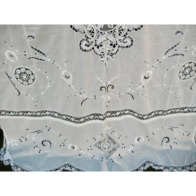 Early 19th Century French Cotton Sheer -Curtain Napoleon III Panel For Sale - Image 6 of 12