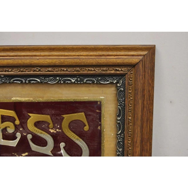 Early 20th Century Antique Dutchess of Poughkeepsie Ny Fire Insurance Reverse Painted Glass Sign For Sale - Image 5 of 10