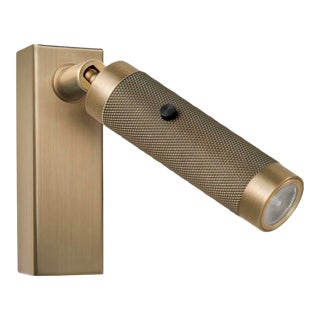 Golden Bronze Led Knurl Reading Light For Sale