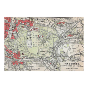 1907 Map of Vincennes in Paris Suburbs