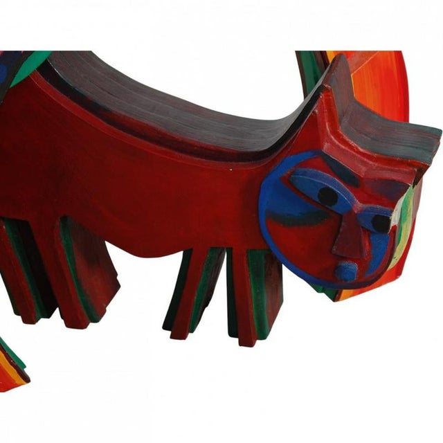 Rainbow with Cat Sculpture by Corneille For Sale - Image 4 of 11