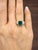 Modern 3.38 Ct Gia Certified Zambian Emerald & Diamond Ring Size 6.5 For Sale - Image 3 of 9