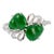 18k White Gold 1.30ct Delicate Green Icy Jadeite Jade Diamond Cocktail Ring, Size 6 For Sale