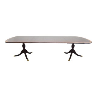 Henkel Harris Mahogany Banded Dining Table For Sale