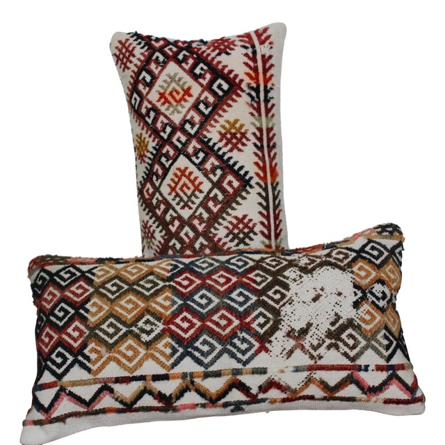 1960s Turkish Kilim Pillow Covers- a Pair For Sale