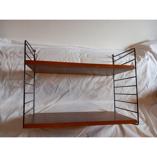 Brown Wall Shelf by Nisse and Kajsa Strinning, 1960s For Sale - Image 8 of 8