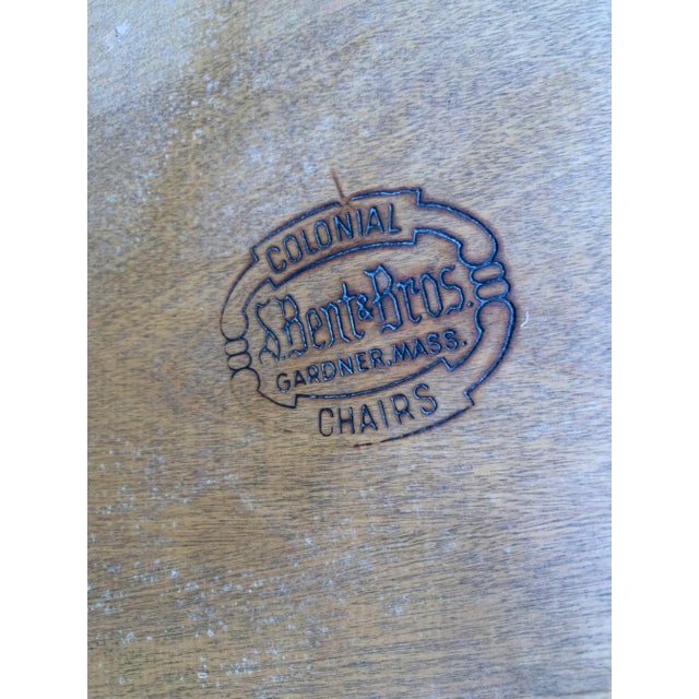 1960s Vintage Bench Made by Bent and Bros. Colonial Chairs Company