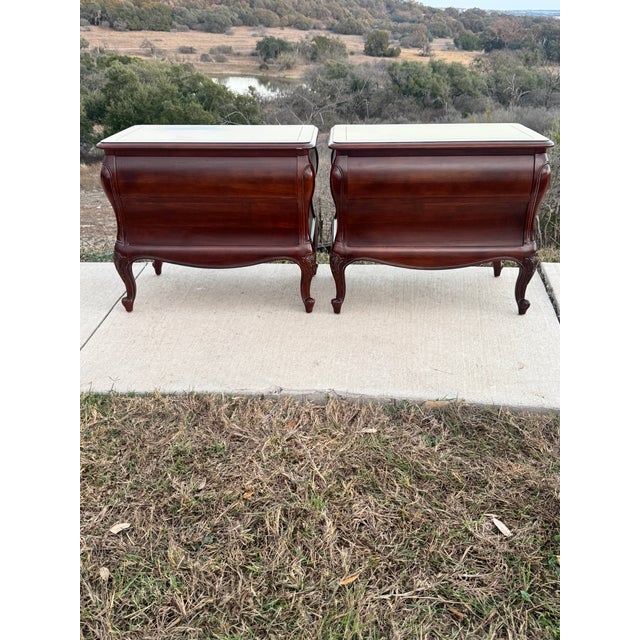Vintage Pair Century French Louis XV Style Hardwood Nightstands For Sale - Image 14 of 14