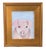 2020s Folk Art Farmhouse Pink Pig Piggy Oil Painting Including the Antiqued Gold Wood Frame For Sale - Image 5 of 5