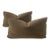 Plush Bronze Brown Down Filled Lumbar Mohair Pillows - A Pair For Sale