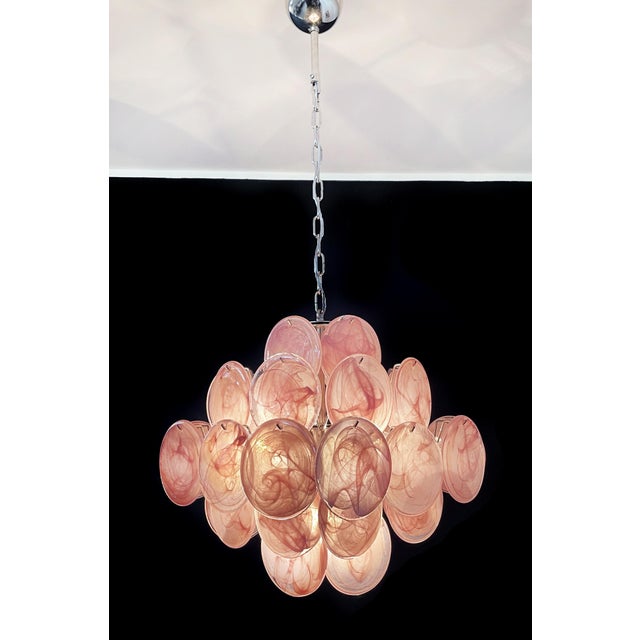 Disc Murano Glass Chandeliers, Set of 2 For Sale - Image 12 of 17