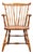 Pennsylvania House Solid Hard Rock Maple Colonial Early American Fiddleback Duxbury Windsor Dining Arm Chair 1059-110a For Sale