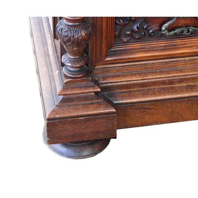 Wood Late 19th Century English Aesthetic Movement Carved Armoire For Sale - Image 7 of 7
