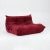 2000 - 2009 Restored Vintage Togo Loveseat by Ligne Roset in Bordeaux Red Corduroy For Sale - Image 5 of 12