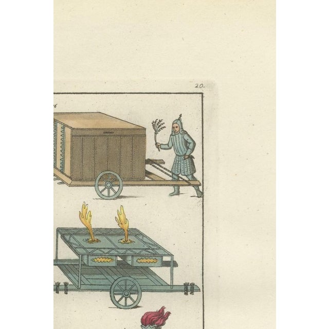 Ferrario, Chinese Military Equipment, 1815, Hand-Colored Engravings, Set of 2 For Sale - Image 4 of 18
