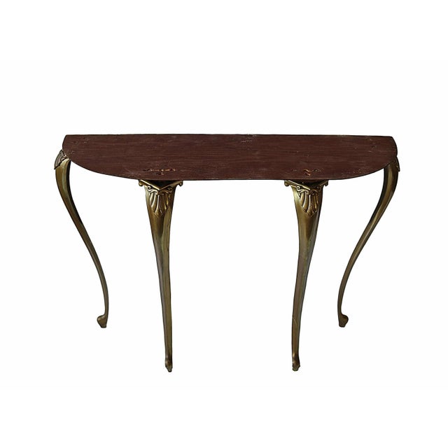 Italian Console Table With Black Marble Top For Sale - Image 4 of 10