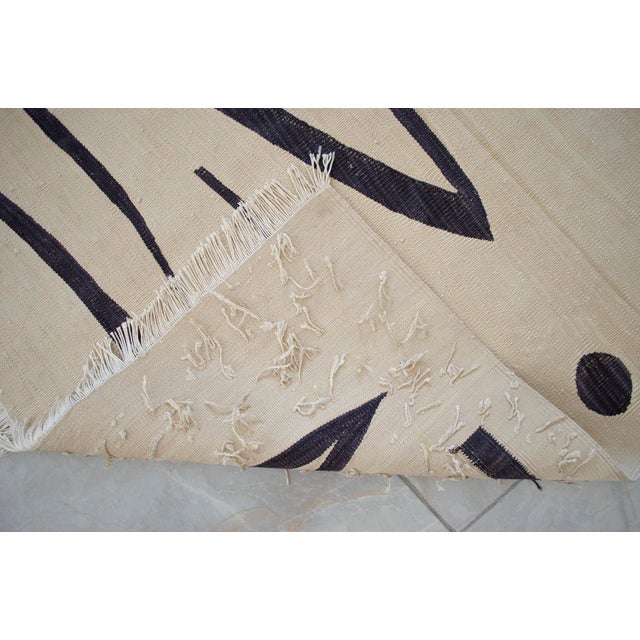 Paul Klee - Heroic Strokes of the Bow - Inspired Silk Hand Woven Area - Wall Rug 4′10″ × 6′7″ For Sale - Image 11 of 18