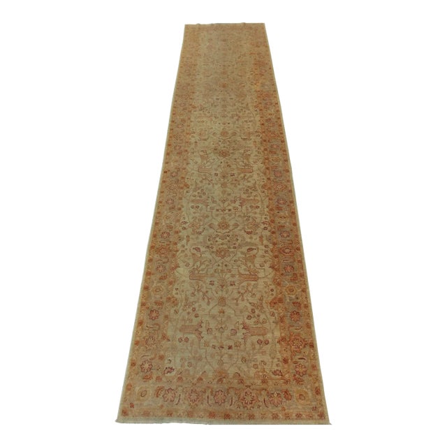 Hand Knotted Pakistan Royal Chobi Runner Rug, 3'7"x 14' For Sale