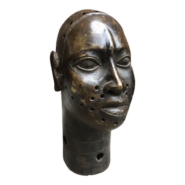 Antique African Benin Royal Bronze Bust Chairish