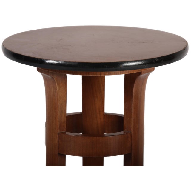 1910s Antique Art Nouveau Cherrywood Flower Column, 1915 For Sale - Image 5 of 9