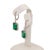18k White gold earrings set with two emeralds weighing 9.15 carats and 1,48 carats of round brilliant cut diamonds. 7.25...