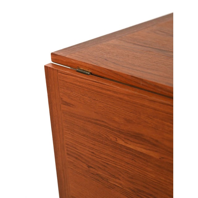 Brown Scandinavian Folding Table, 1960s For Sale - Image 8 of 11