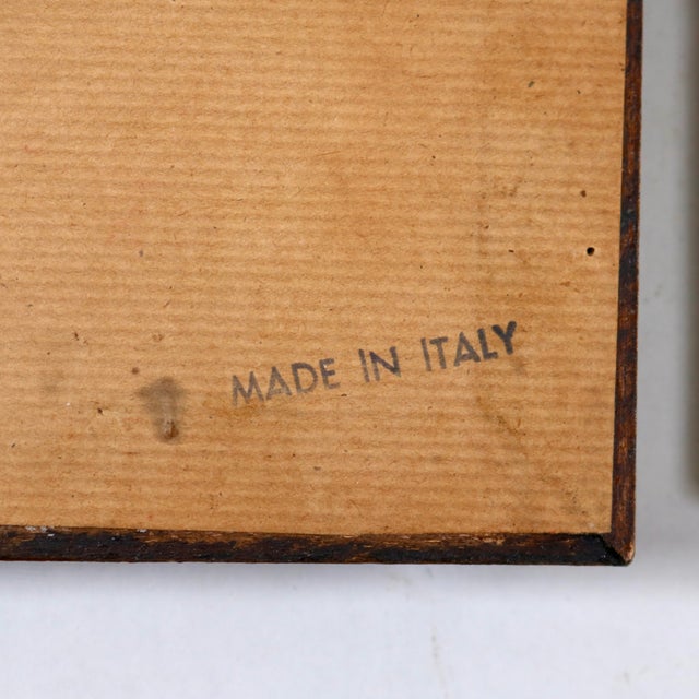 Mid-Century Italian Framed Miniature Silk Prints After Pieter Bruegel - A Pair For Sale - Image 10 of 11