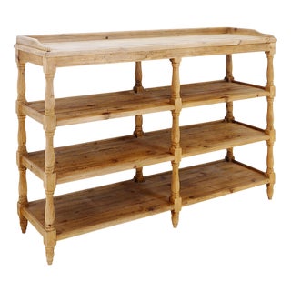 Country Wood Console Shelf For Sale