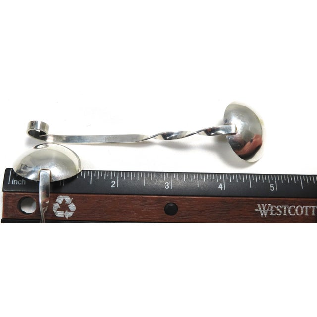 Vintage Sterling Silver & Hand Cut Crystal Condiment Set For Sale - Image 12 of 13