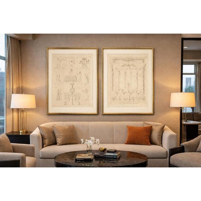 This refined pair of copper-engraved plates originates from the monumental publication Voyage dans la Basse et la Haute...