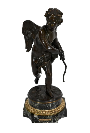 Cupidon Bronze Sculpture in the style of L.S. Boizot, 19th-Century