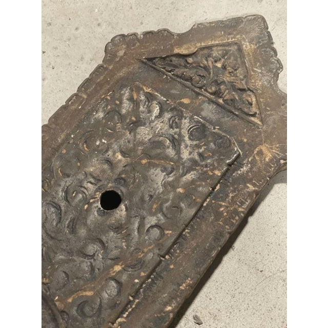 Antique Gothic Tudor Sconce Plate Base Part Double Arm For Sale In Pittsburgh - Image 6 of 6