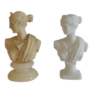 Vintage Miniature Busts of Greek Goddess Athena For Sale