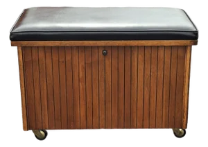 Mid 20th Century Lane Furniture Sheet Music Cabinet and Bench