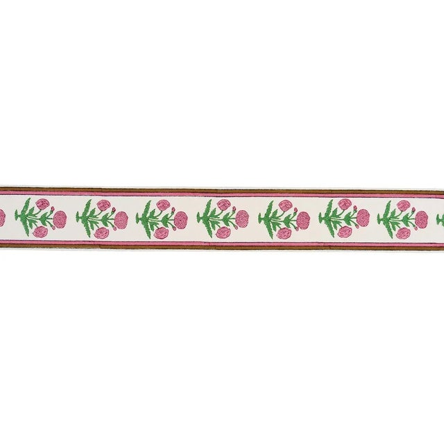 Designed in the U.K. and block-printed by hand in India, Molly Mahon’s Poppy Hand Block Trim is a charming 100% cotton...