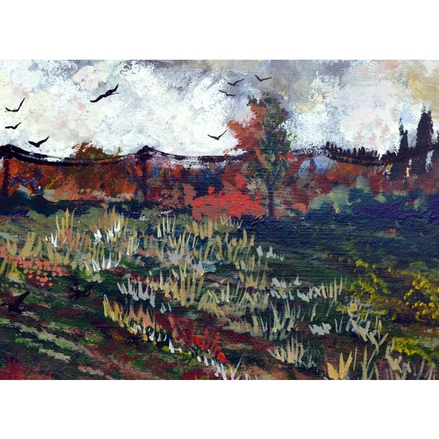 Paint Vintage Landscape -- Blooming Wildflower Field by Connie Jean Fielding For Sale - Image 7 of 9