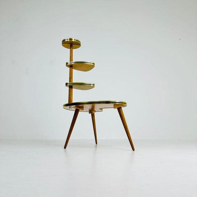 Green Large German Colorful Plant Stand, 1950s For Sale - Image 8 of 11