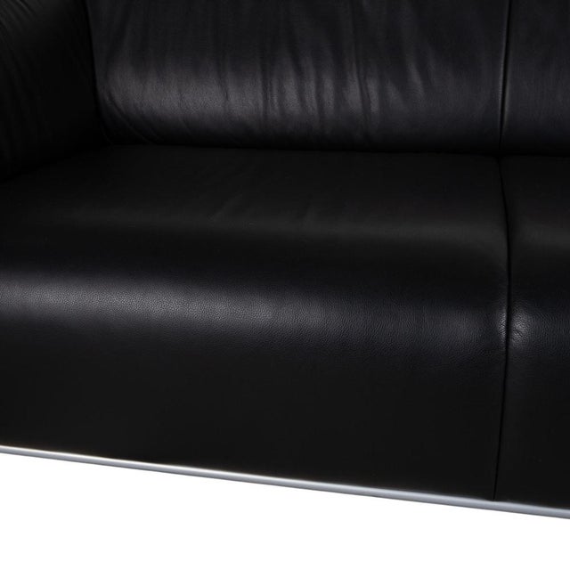 DS-276 2-Seater Sofa in Black Leather from de Sede For Sale - Image 5 of 12