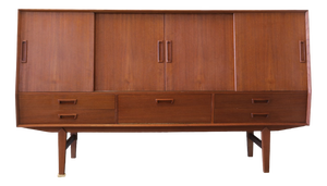 Sideboard in Teak with Illuminated Bar from Wemb Møbelfabrik, 1960s