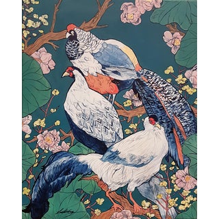 Asian "Remain Distinct" Stretched Canvas Painting