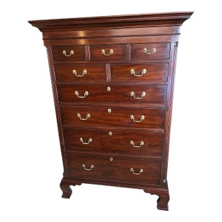 Late 20th Century Henkel-Harris New Market High Chest of Drawers For Sale