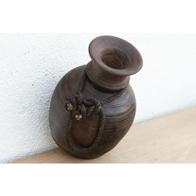 Antique Dark Ebonized Wood Jar For Sale - Image 4 of 5