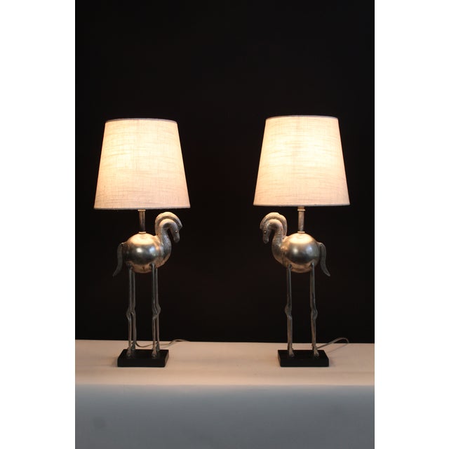 Tyndale Influence Trojan horse lamps. Sculptural presence. Consisting of satin finish pewter mounted on enameled black...