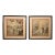 Pair of Antique Chinese Export Paintings Qing Court Figures Custom Framed For Sale