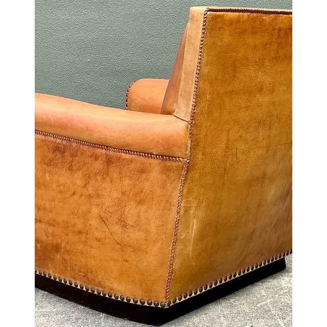Vintage Ralph Lauren Nailhead Leather Club Chair For Sale - Image 11 of 12