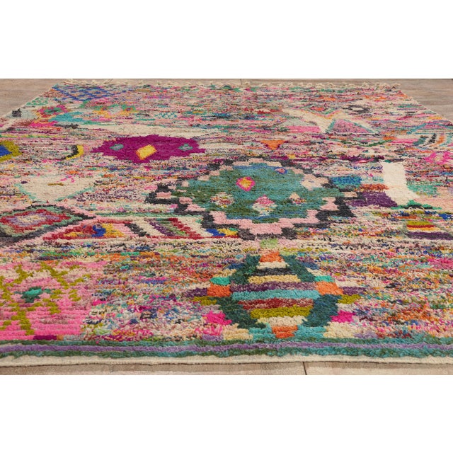 Contemporary Boujad Moroccan Rug, 09'09 X 13'04 For Sale - Image 9 of 10