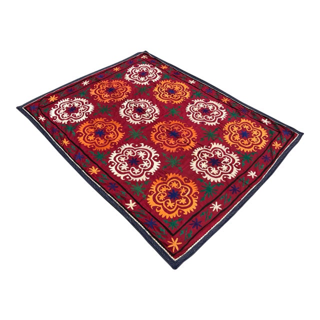 Flower Design Suzani Tapestry For Sale