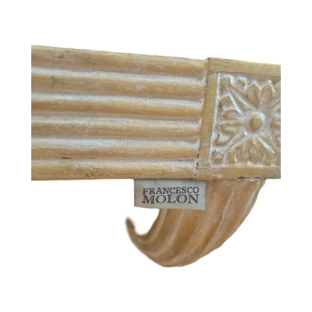 Neoclassical Pair of Velvet Ottomans by Francesco Molon For Sale - Image 3 of 5