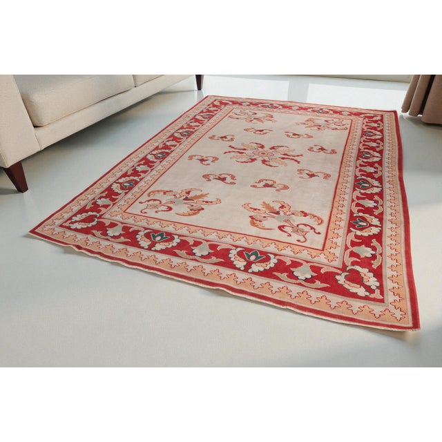 Turkish 1960s Oversize Handknotted Wool Carpet For Sale - Image 3 of 10